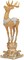 18" Resin Jeweled Old World Deer on Pedestal: Elegant Christmas Decoration with Vintage Charm